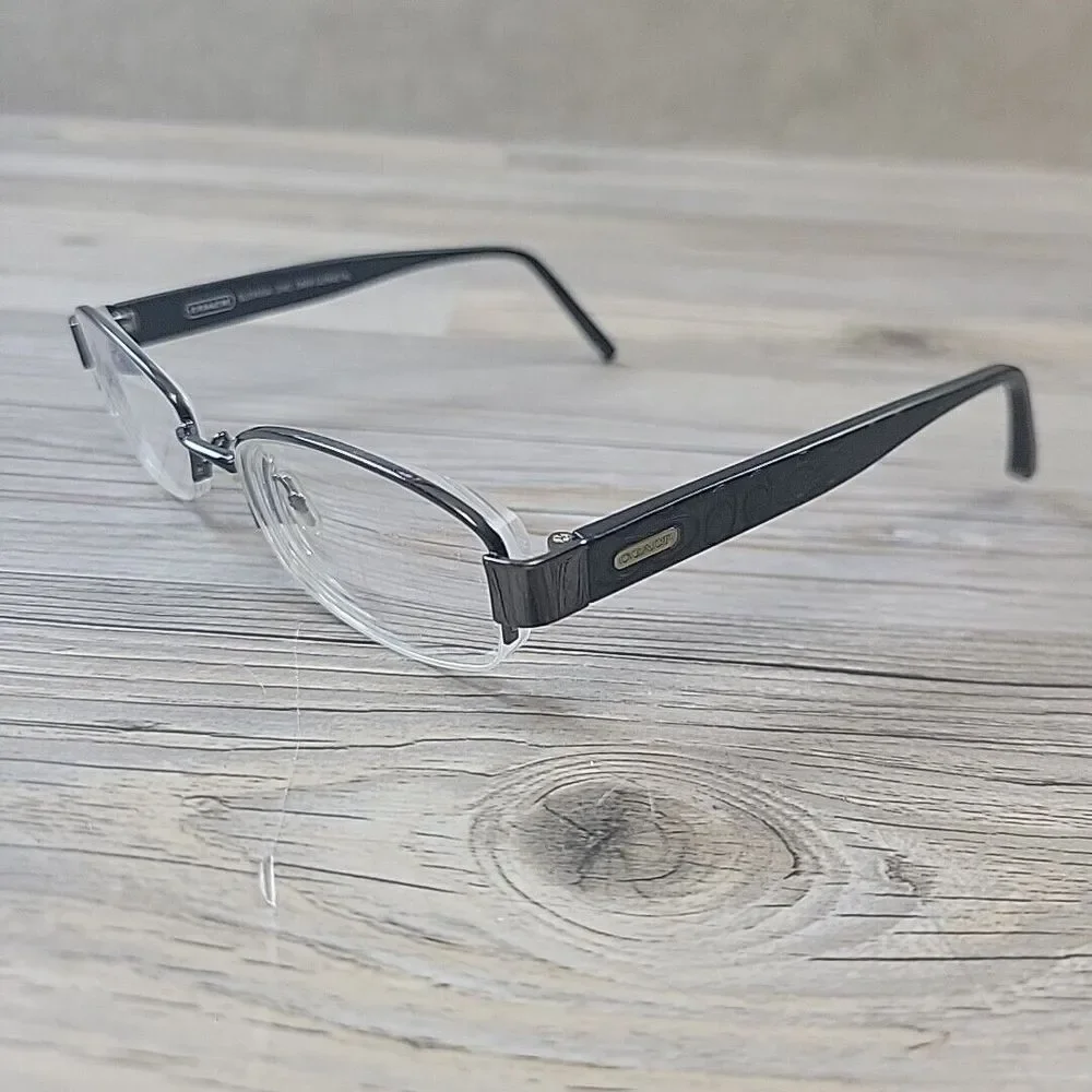 Coach SUZANNA 246 Dark Gunmetal Half‎ Rim 50-17-135 Eyeglasses FRAMES ONLY
